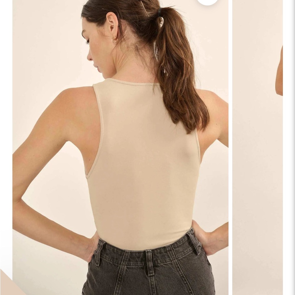 Promise Lifted Fit Sleeveless Racerback Tank Bodysuit - Picture 3 of 6